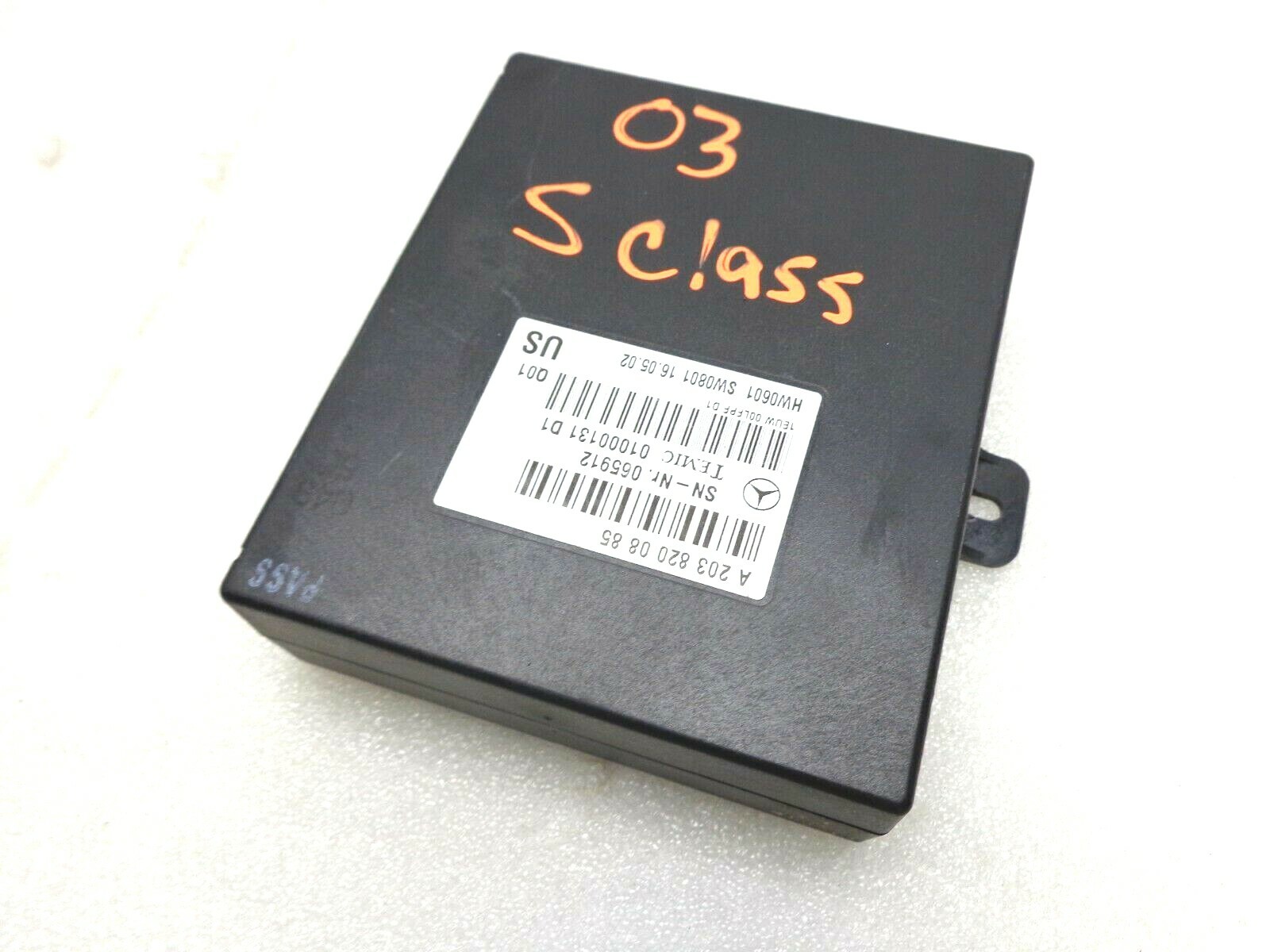 2000-2006 MERCEDES W220 S430 S500 S600 VOICE COMMAND CONTROL MODULE OEM #49B