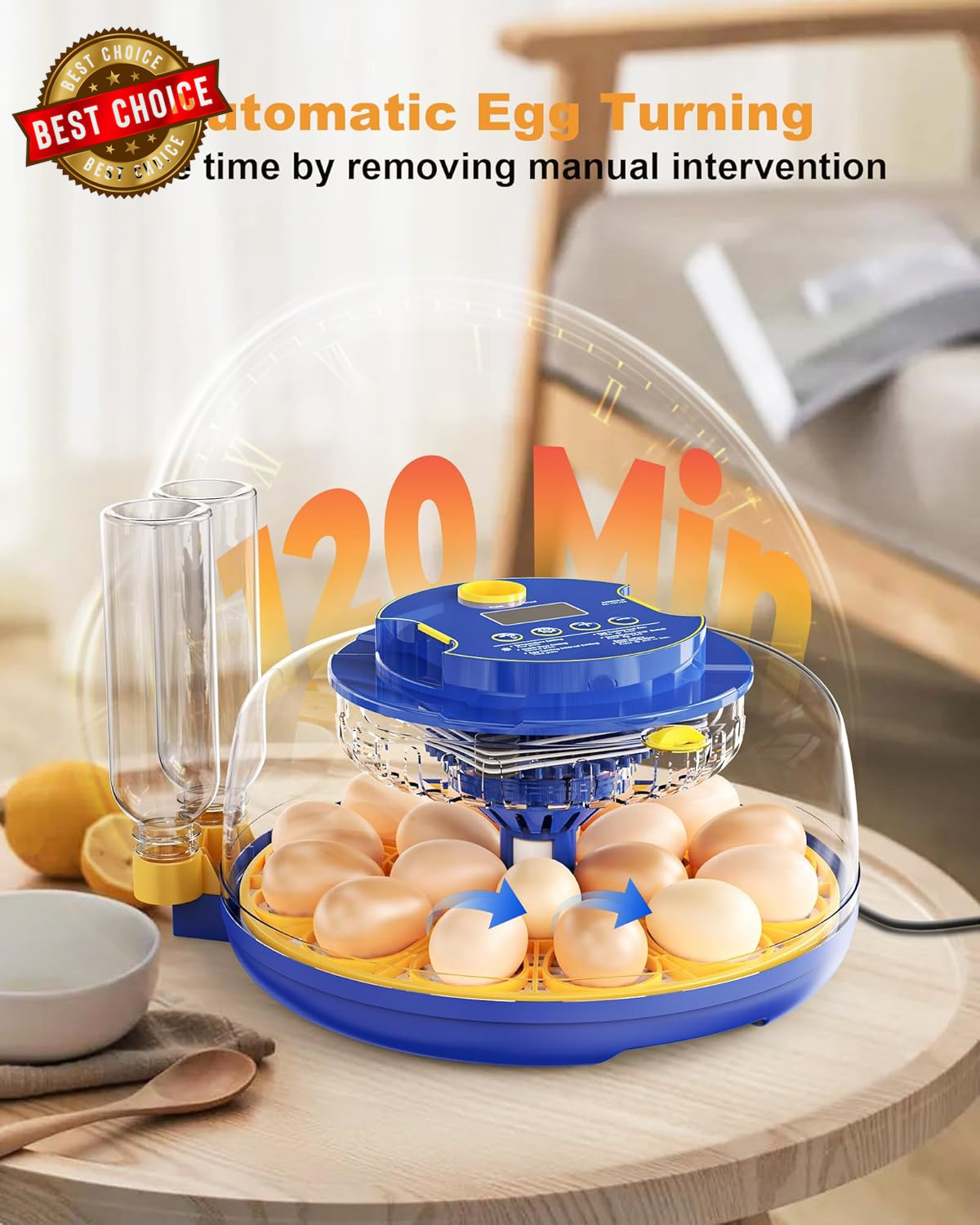 18 Chicken Egg Incubators for Hatching Eggs: Egg Incubator with Automatic Egg Tu