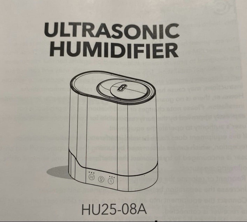 Ultrasonic humidifier HU25-08A with 7 changing colors,adapter Included