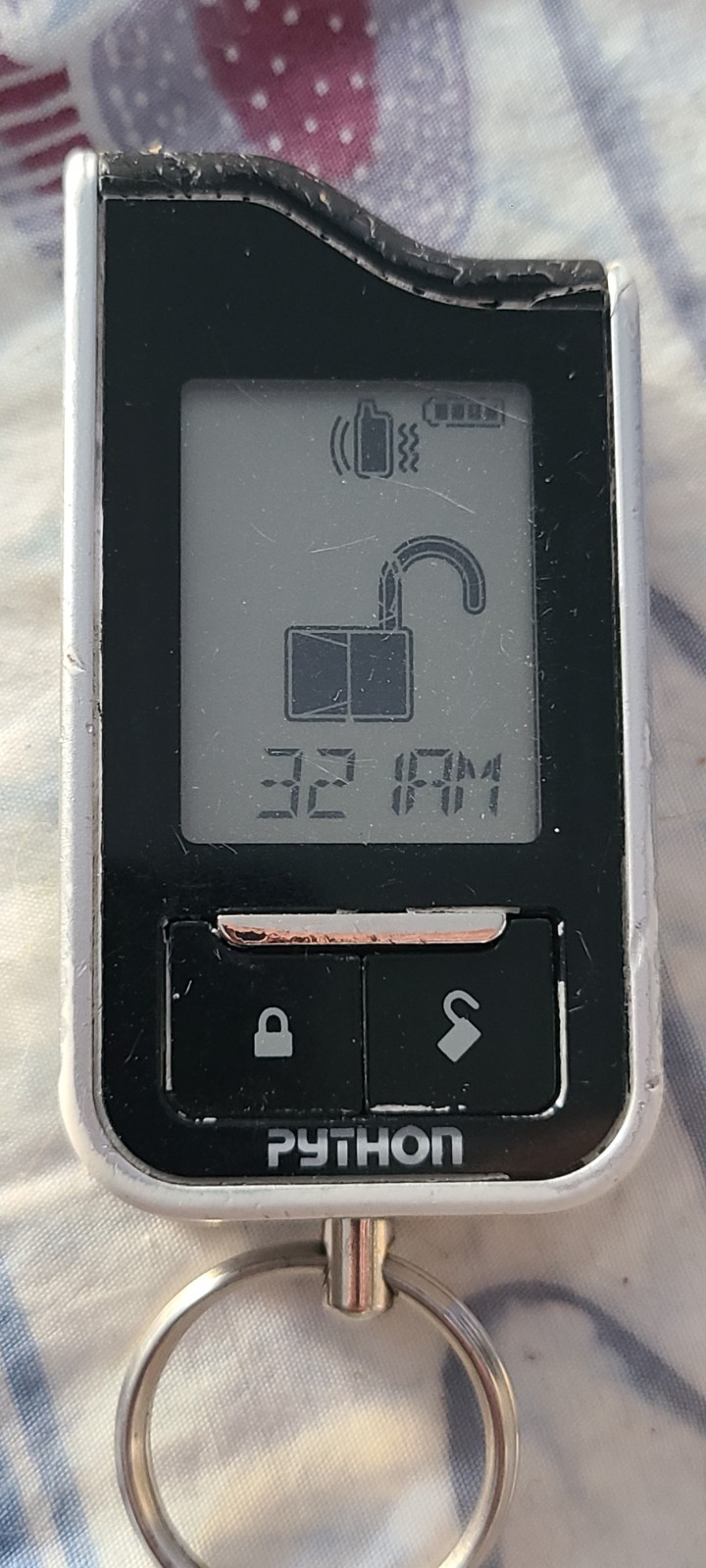 Python 7752P 2-Way LCD Replacement Remote Control fob used