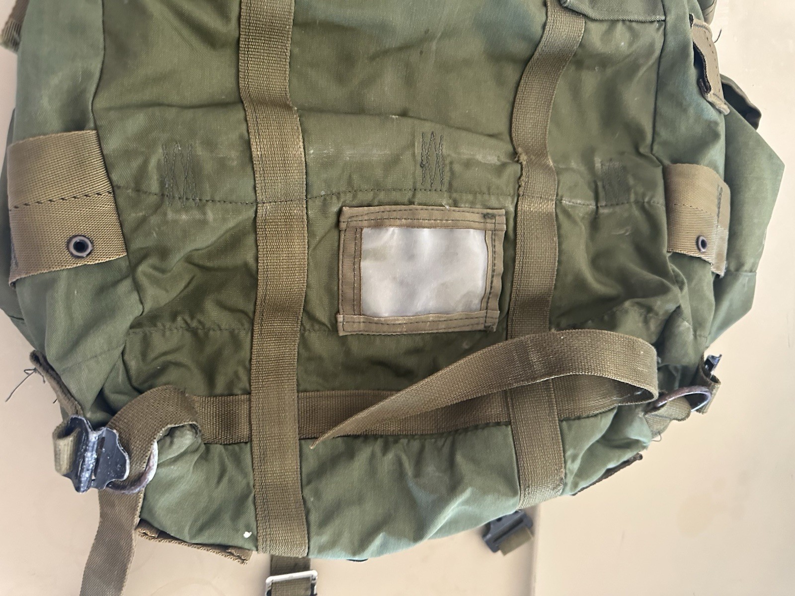 VTG Combat Field Pack Olive Drab Nylon Backpack Medium No Frame/ Straps