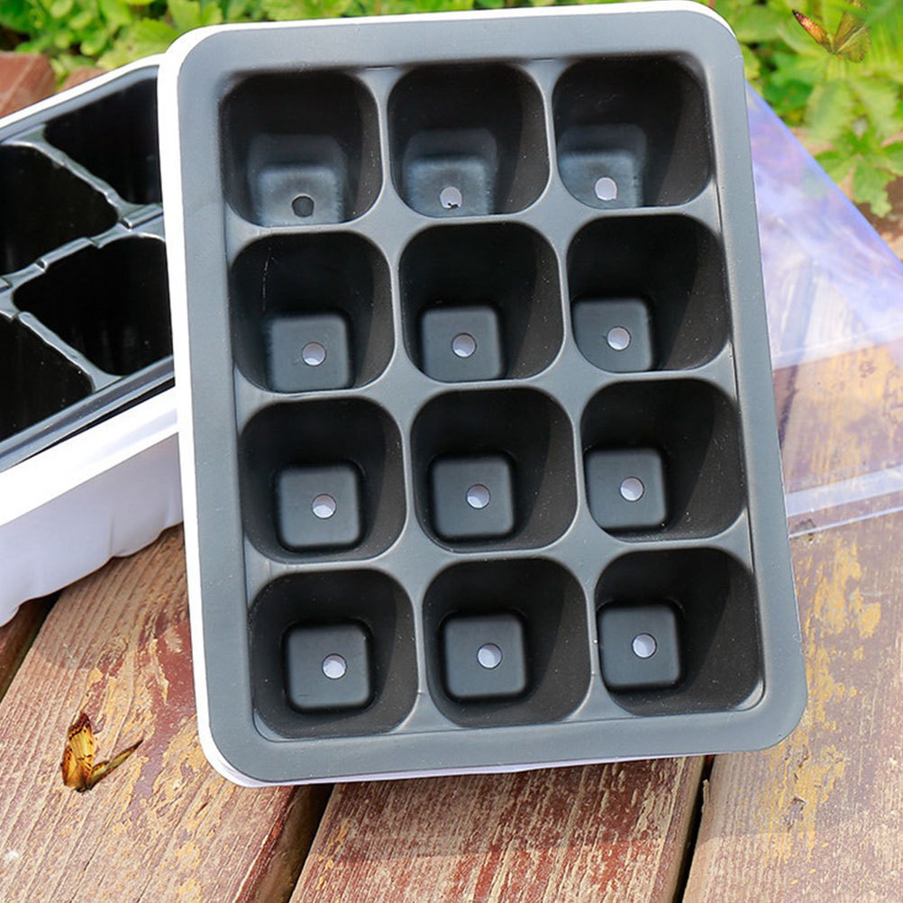 6 Pcs Vegetable Nursery Trays Plastic Plant Starter Boxes for Garden Use