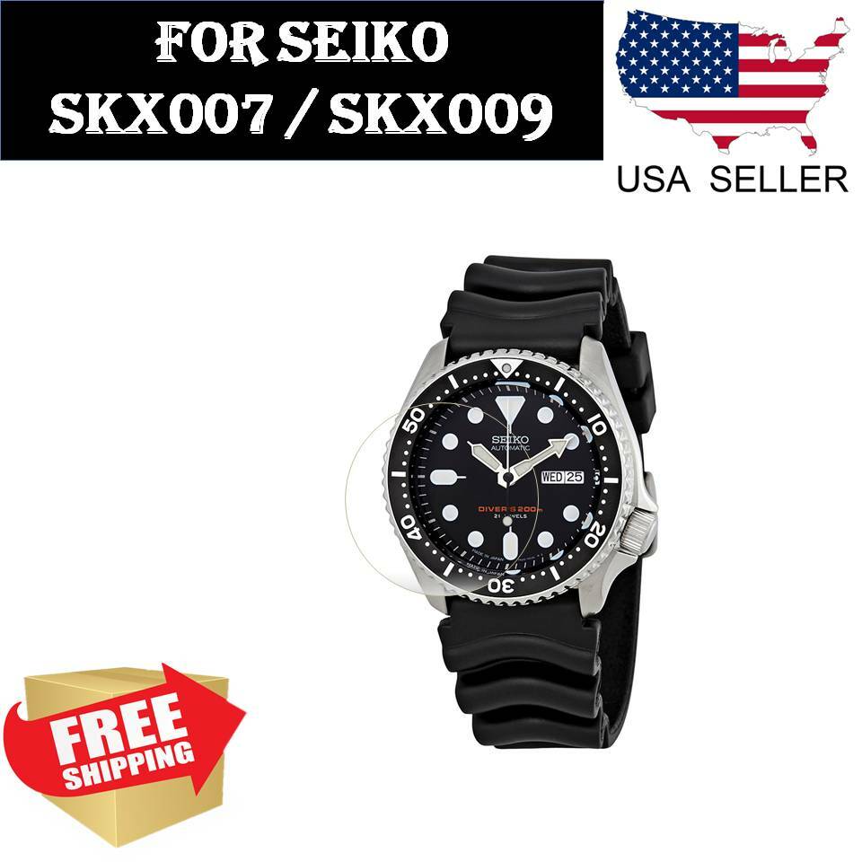 2-Pack Screen Protector TPU Clear Film for Seiko SKX007 / SKX009 Divers watch