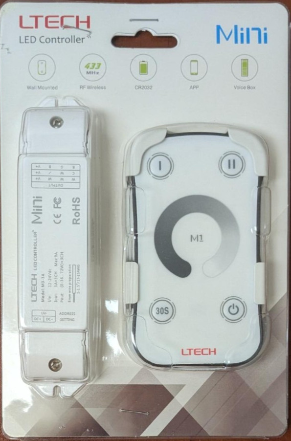 Ltech LED Dimmer Controller | M3-3A & M1 Remote | RF Signal