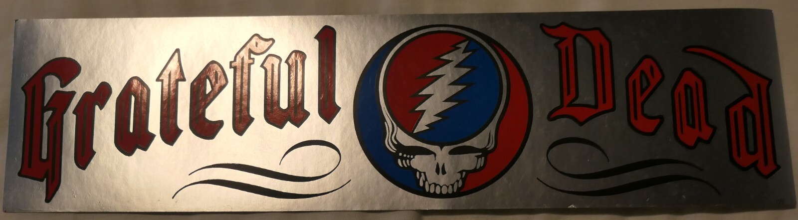 RARE ORIGINAL THE GRATEFUL DEAD SKULL/CONCERT BUMPER STICKER/DECAL