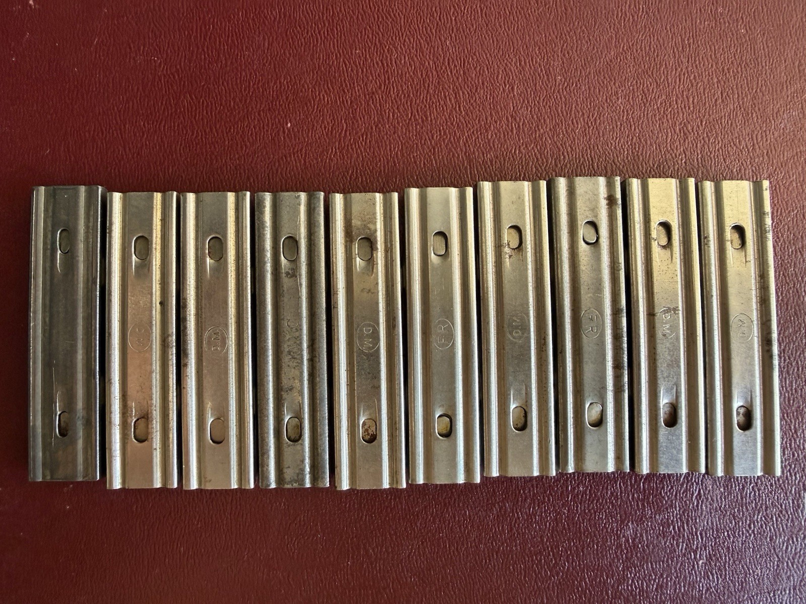 10 original steel 7mm Mauser stripper clips 7x57 Brazilian Chilean Spanish FN49