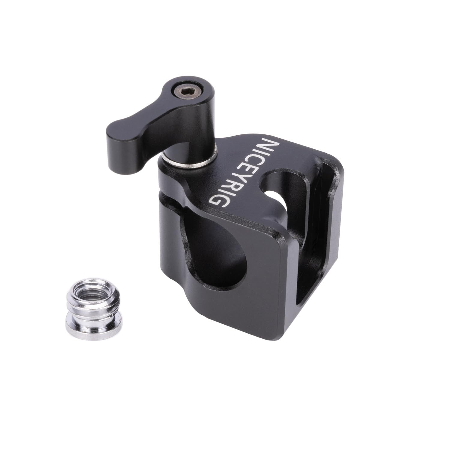 15mm Rod Clamp To Cold Shoe Mount Bracket Locating Holes For ARRI 1/4 552