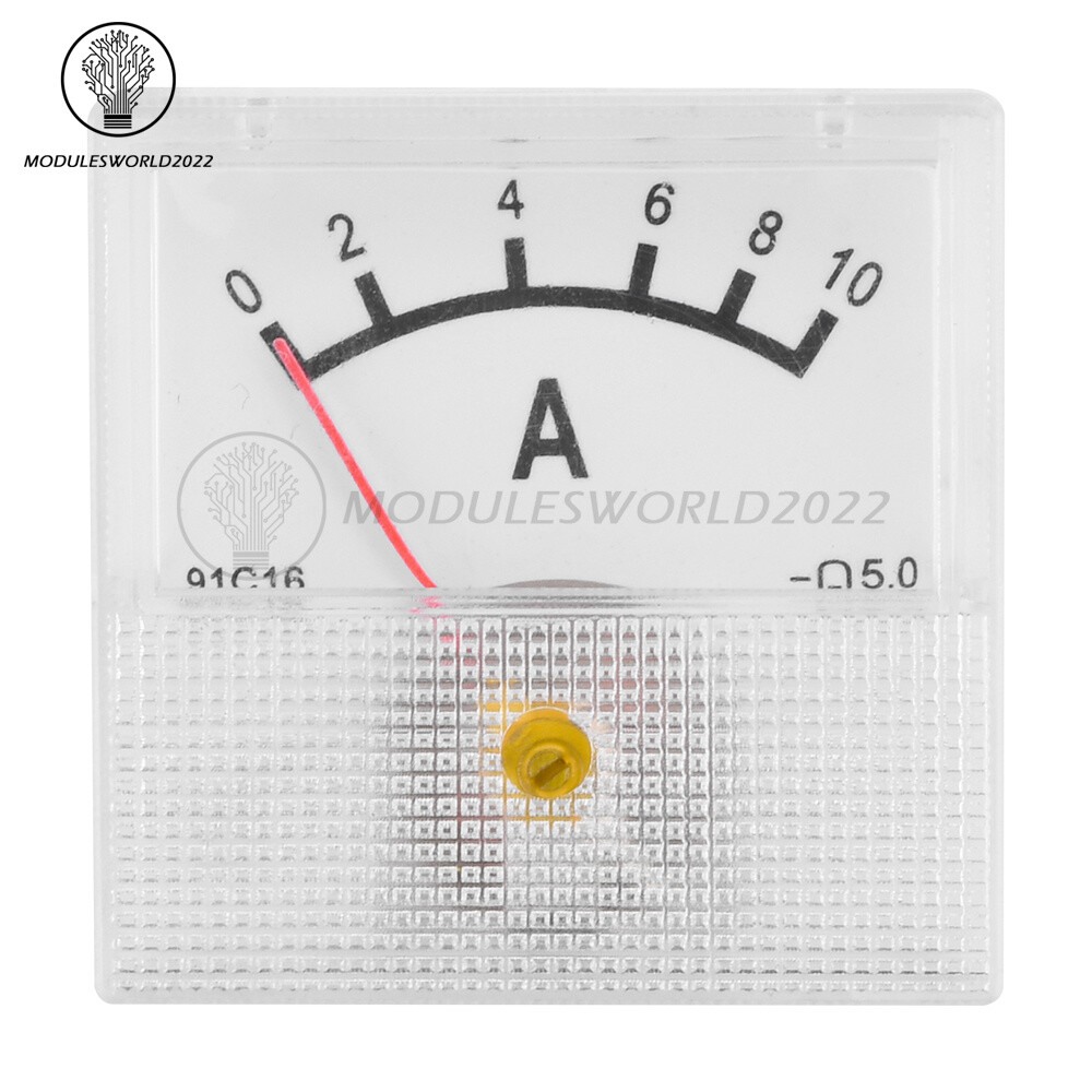 91C16 Pointer Type DC Ammeter Current Measuring Instrument 10A 20A 30A 50A