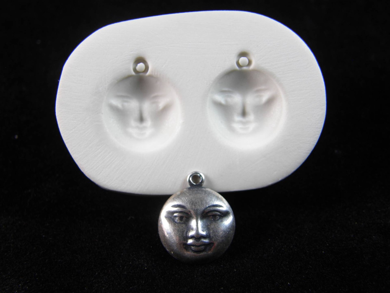 Mini Moon Face Polymer Clay Mold 2 in 1 (#MD1185)