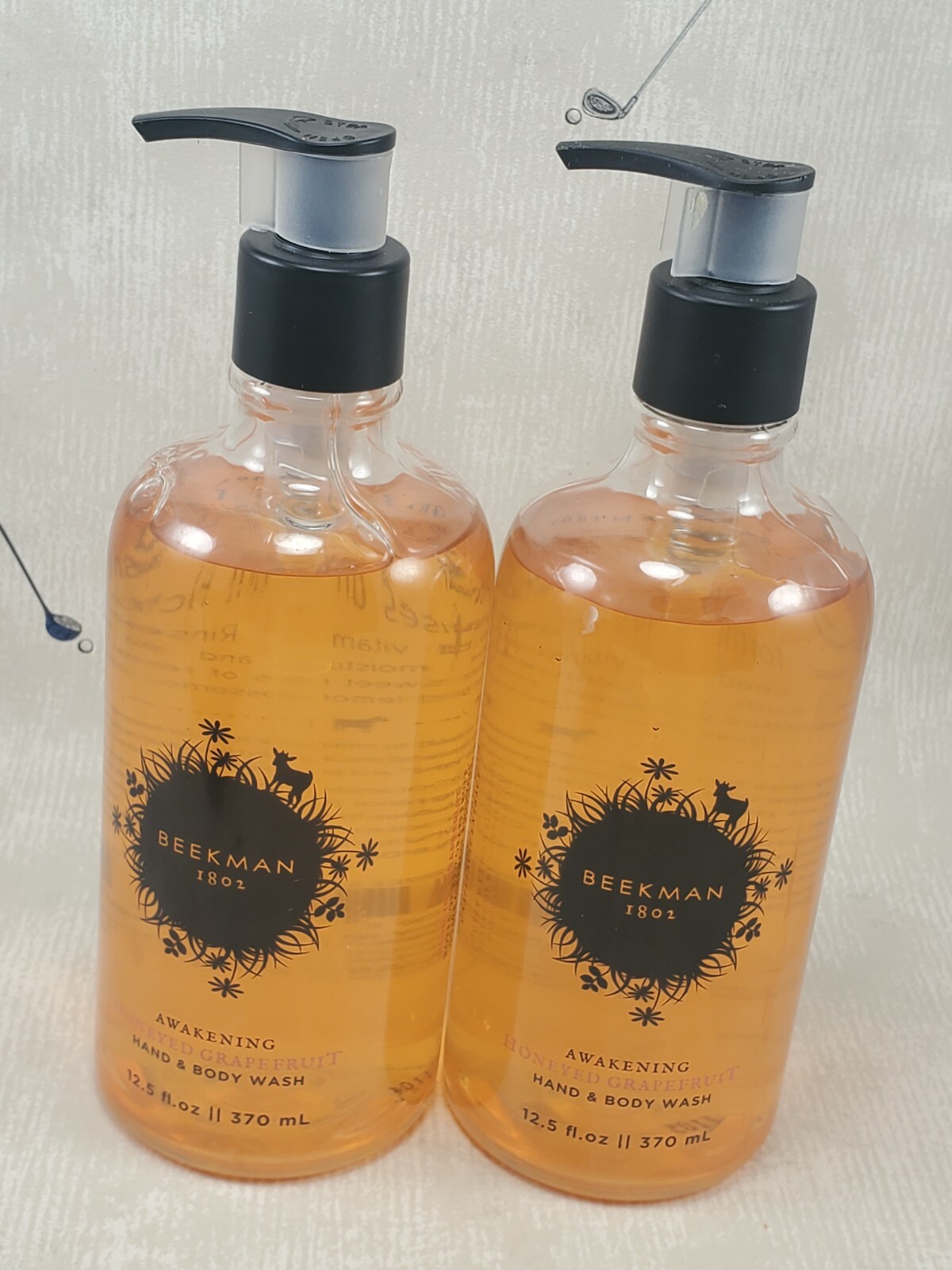 2x Beekman 1802 Honeyed Grapefruit Goat Milk Hand & Body Wash 12.5 oz