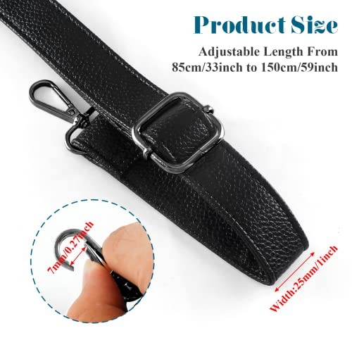 Purse Strap Replacement Adjustable Gunmetal Spring Buckle