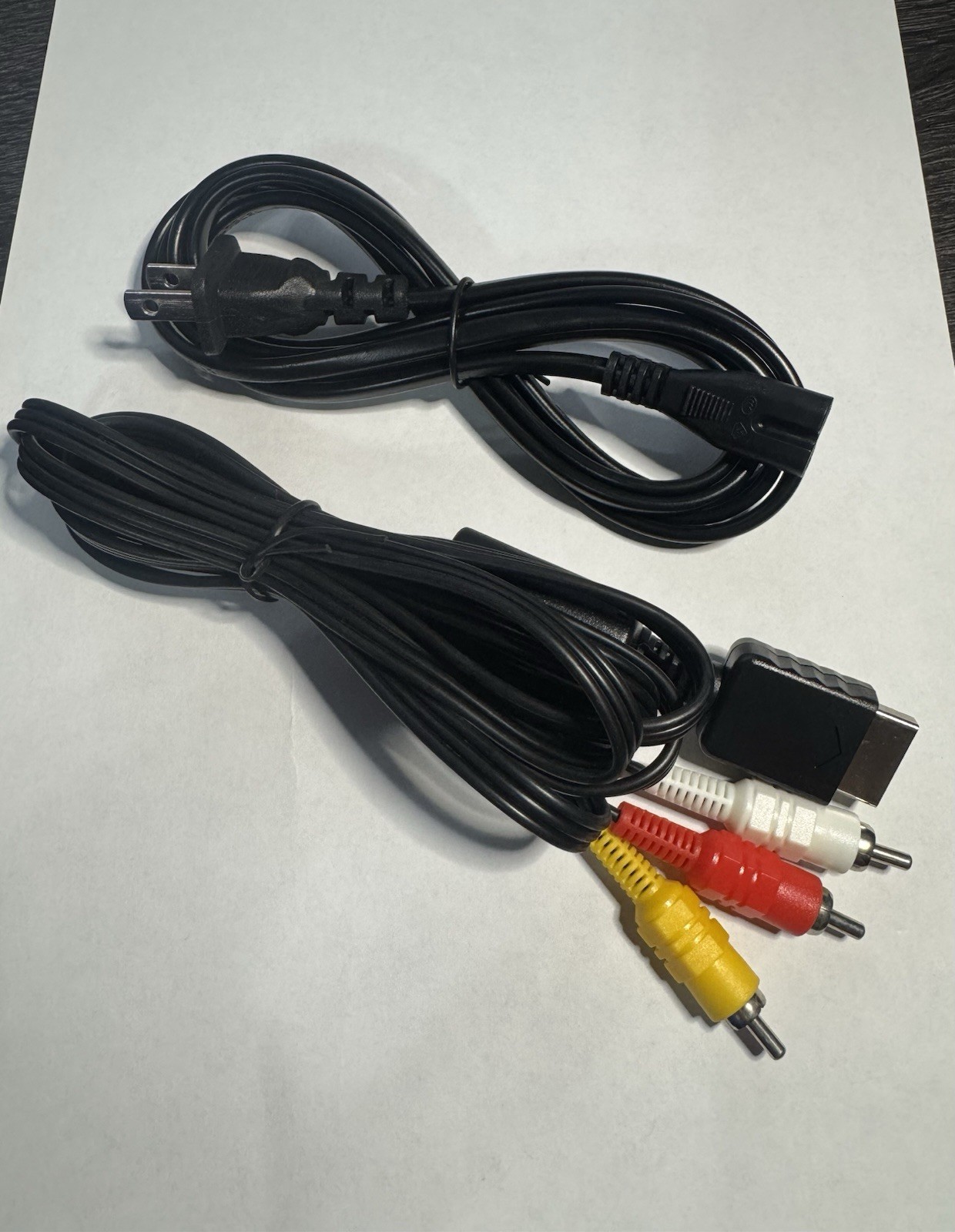 Playstation 1 & 2 AV cables & AC Power Adapter Cord Bundle Combo SET