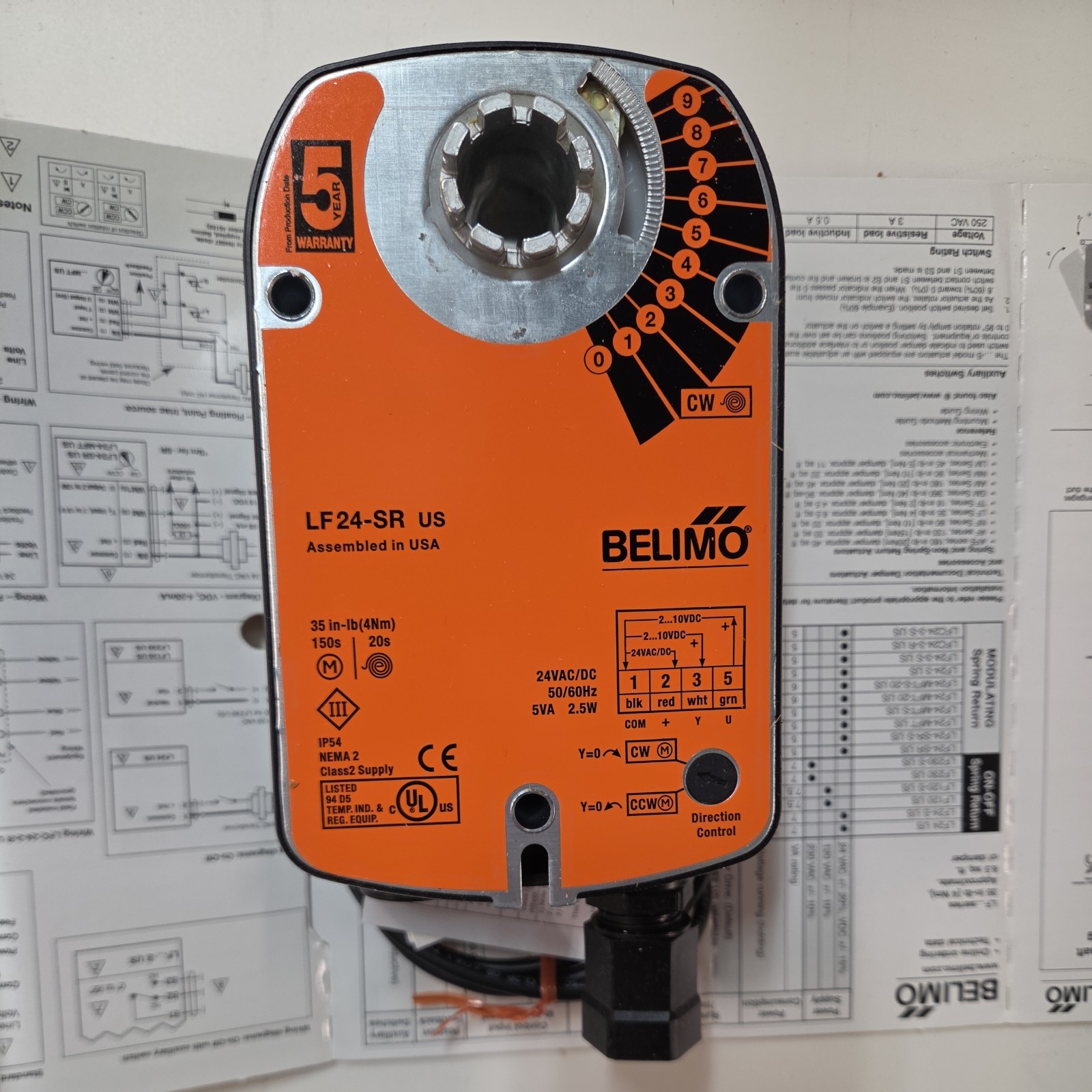Belimo LF24-SR AC/DC 24V Actuator US Model