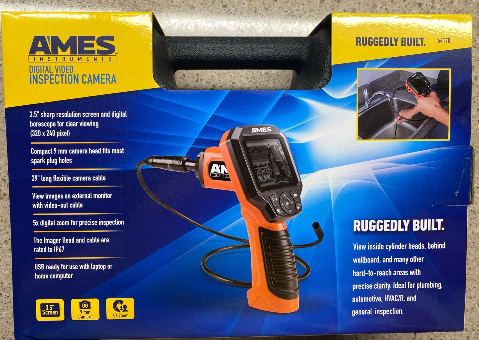 NEW AMES INSTRUMENTS 3.5" Digital Video Inspection Camera 64170