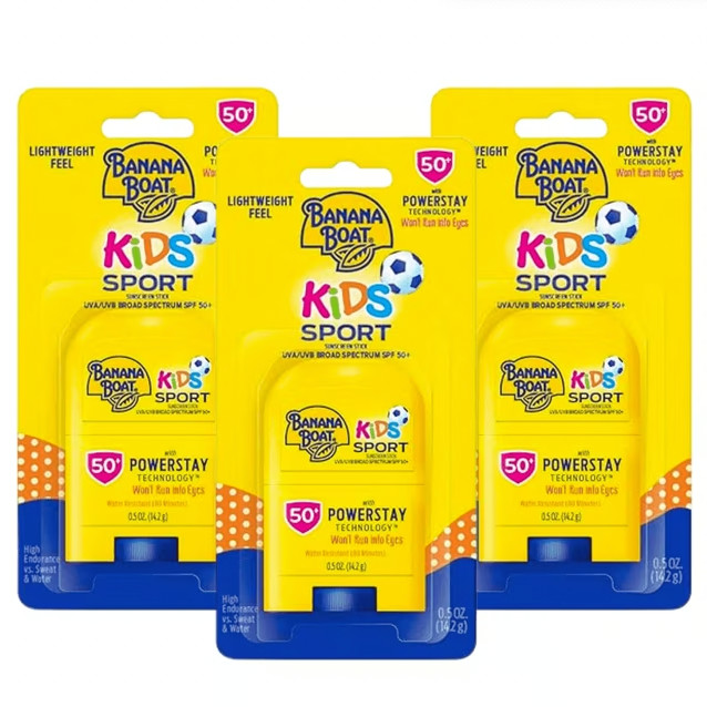 Banana Boat Kids Sport sunscreen Stick SPF50 - .5 oz. - 3 Pack - EXP 7/2026