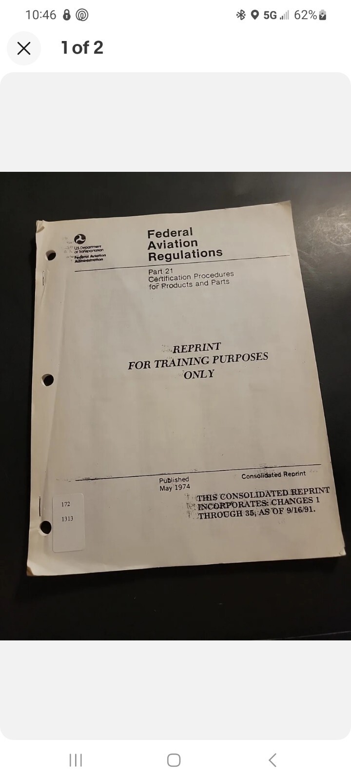 FEDERAL AVIATION REGULATIONS PART 21 1974