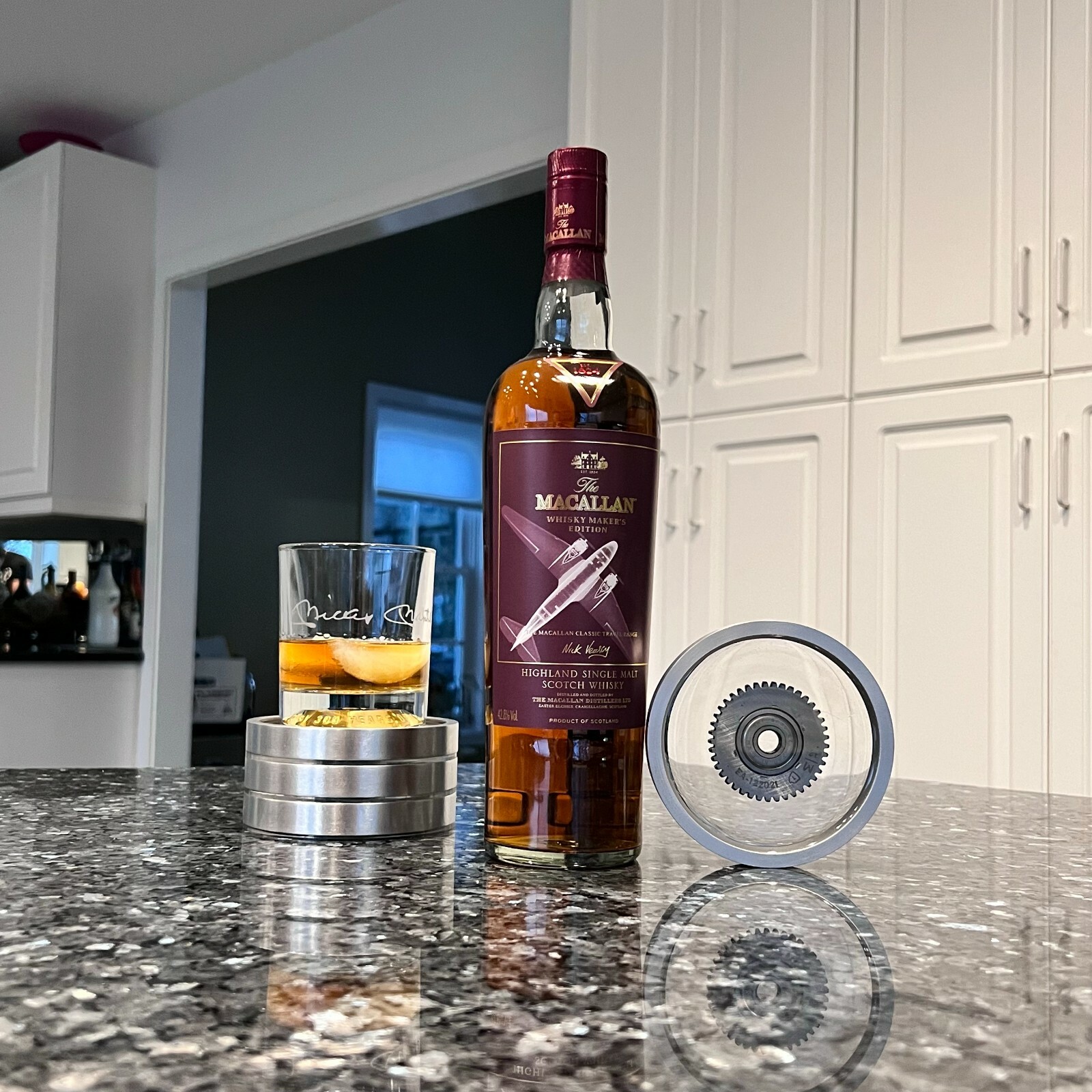 Set of 4 Pratt & Whitney Radial Engine Whisky Beer WWII Pinion Gear Coasters