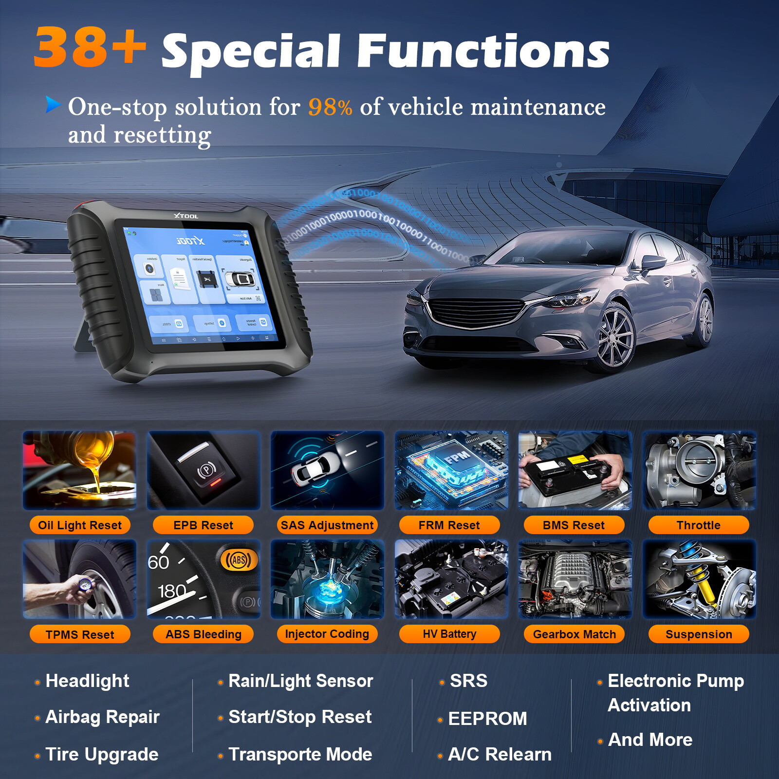 XTOOL D8S Automotive Diagnostic Tool E.CU Coding Full System Topology Mapping