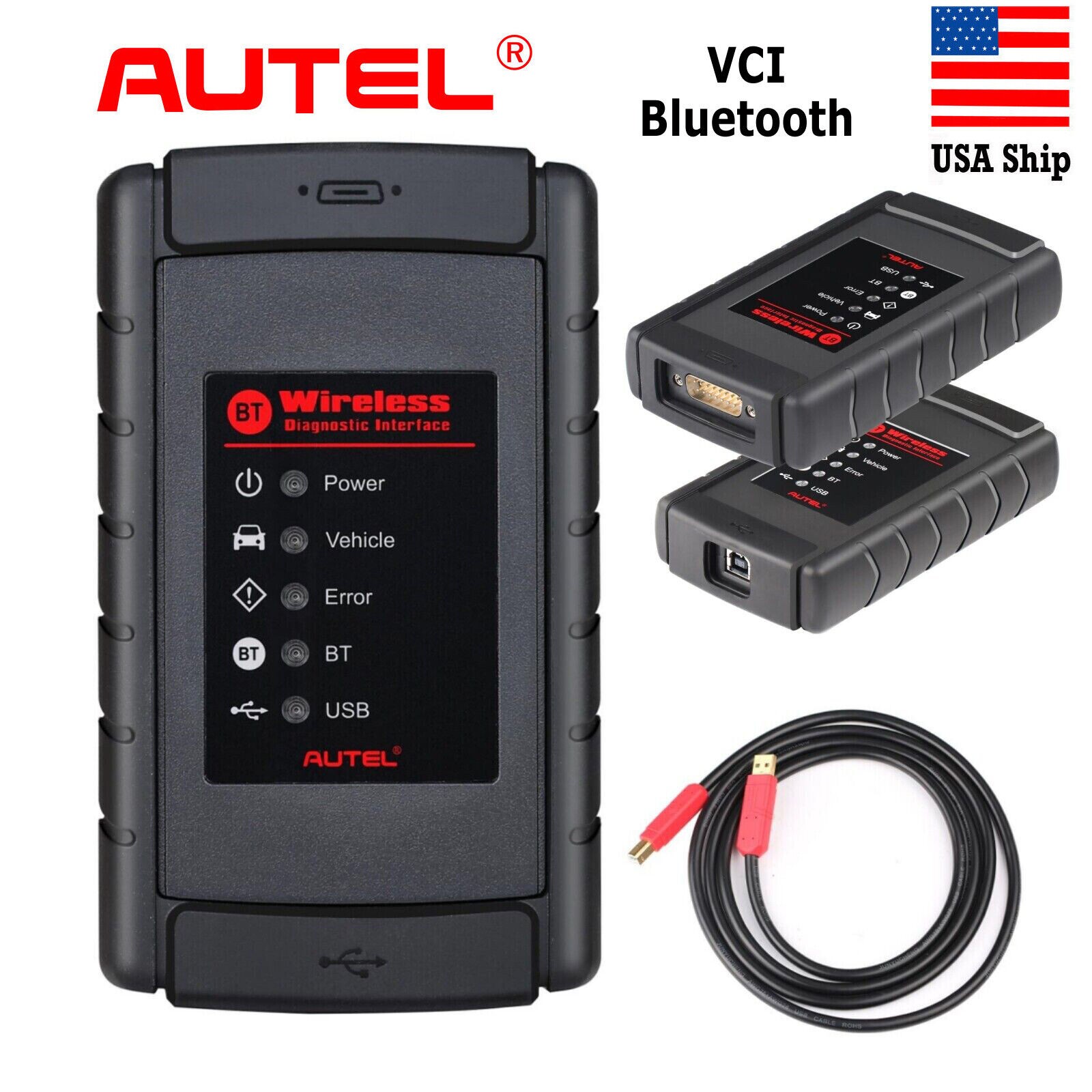 Autel VCI Bluetooth Diagnosis Interface For MS905/MaxiSys Pro/MS908/MS908S/MK908
