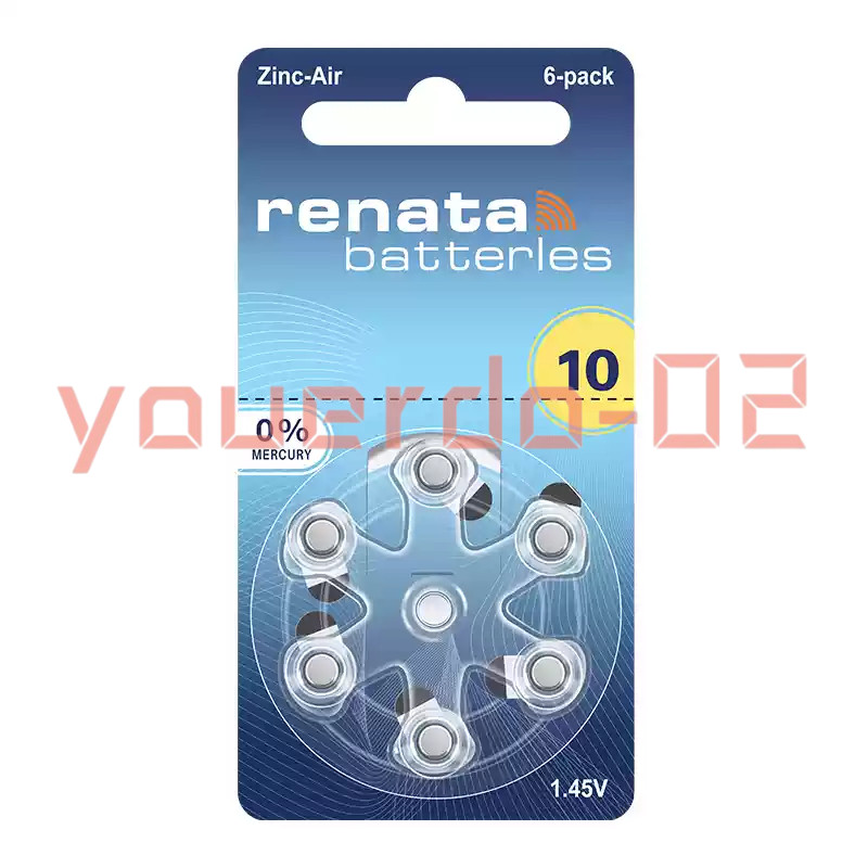 Six Pcs in One New Box Renata A10 1.45V Button Battery Fast Delivery