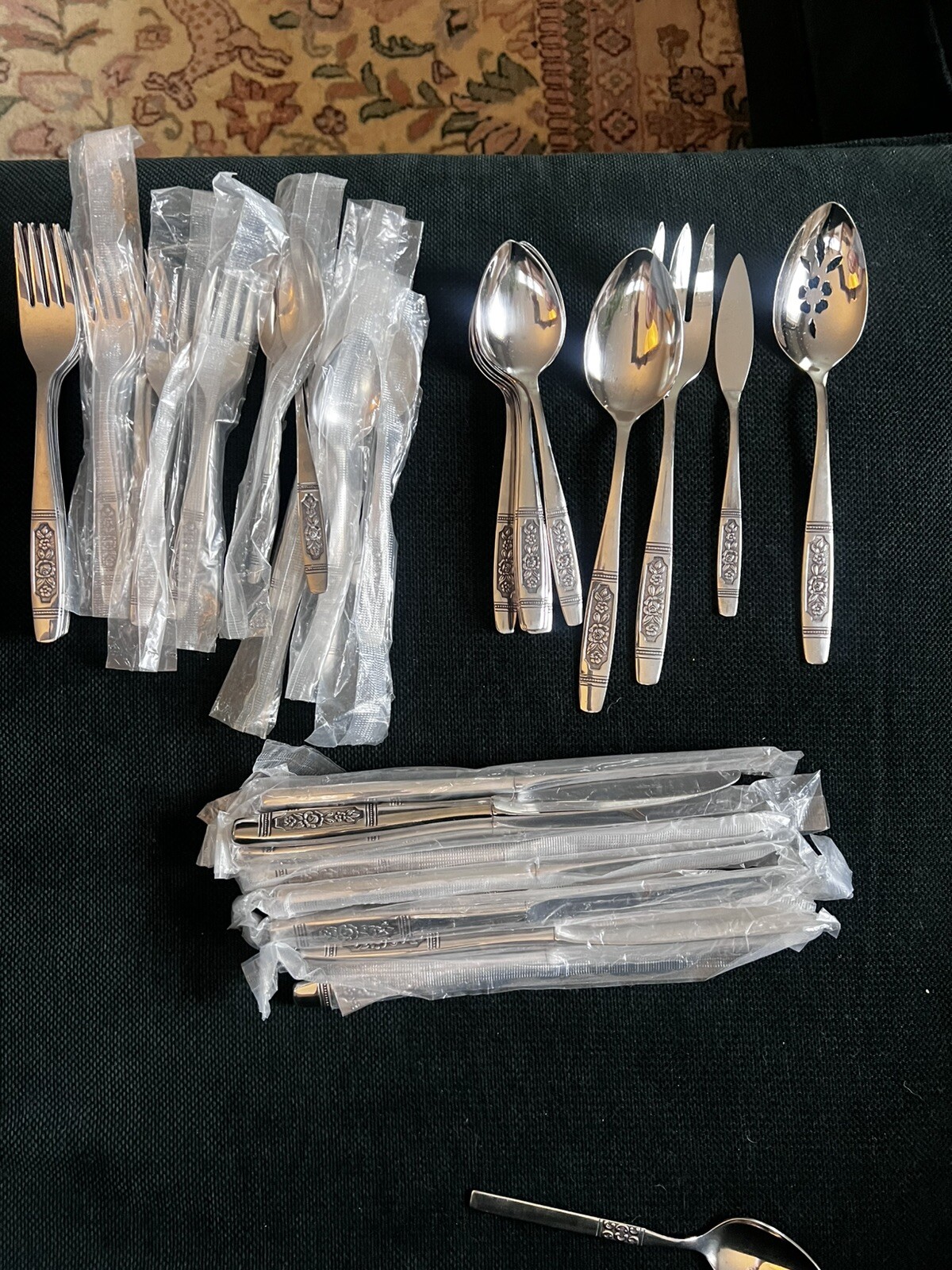 7 complete Sets Profile Stainless Oneida Louisville Rose Service + Serving Set
