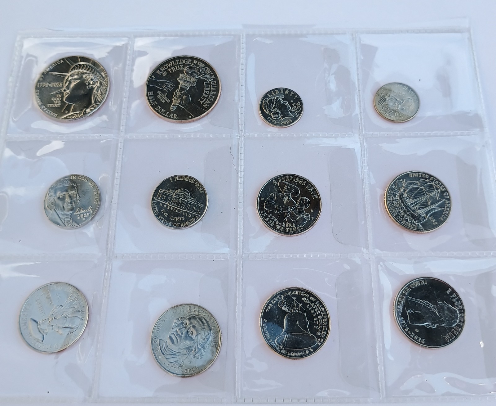 2026 Semi-Quincentennial Uncirculated 12 Coin Set P & D Anniversary Collection