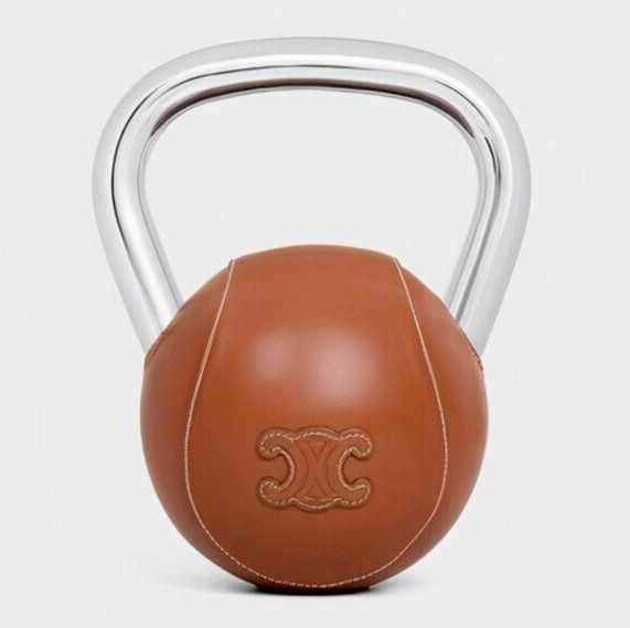 Celine Pilates Kettlebell Steel and Smooth Calfskin