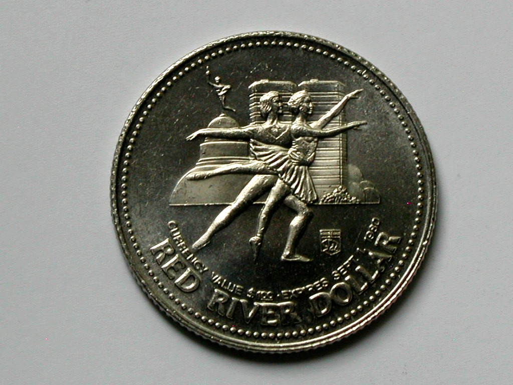 Winnipeg MB Canada 1980 Trade DOLLAR Token with Royal Winnipeg Ballet Dancers