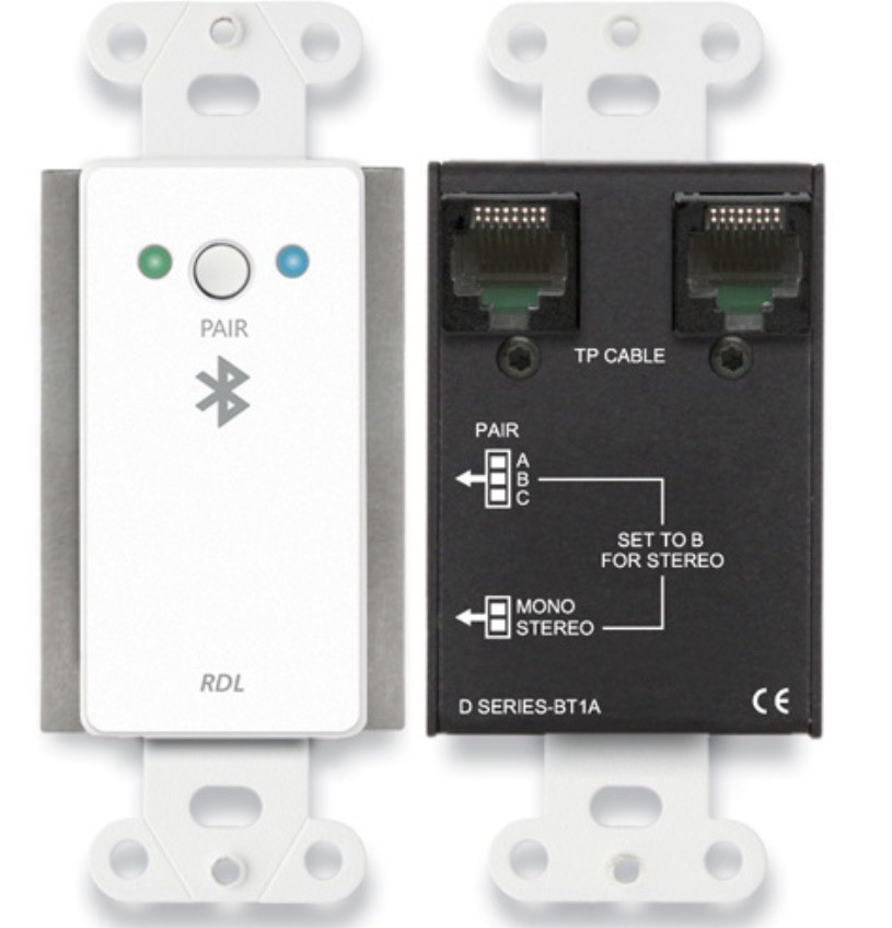 RDL D-BT1A Wall-Mounted Bluetooth Audio Format-A Interface - New In Box