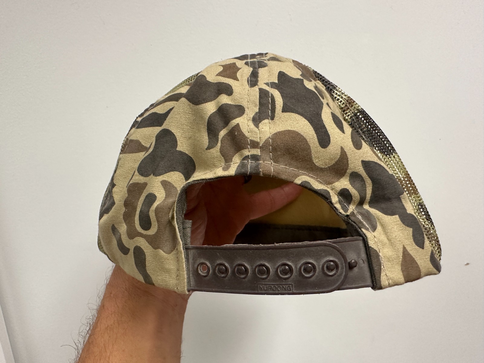 VTG 80s American Wild Turkey Society Snapback Hat Cap Camo Federation Foam Truck