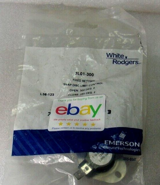 Emerson White Rogers 3L01-300 Snap Disc Limit Control