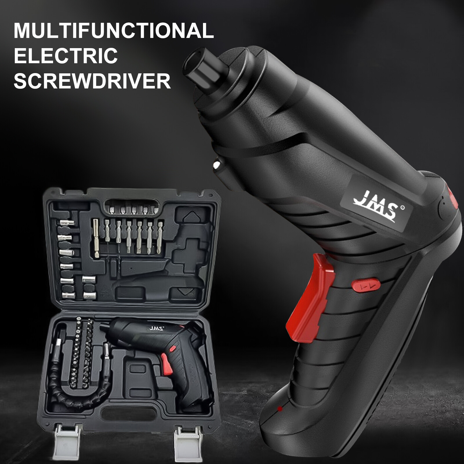 47PCS Electric Screwdriver Rechargeable Mini Drill 3.6V Cordless Power Tools Set