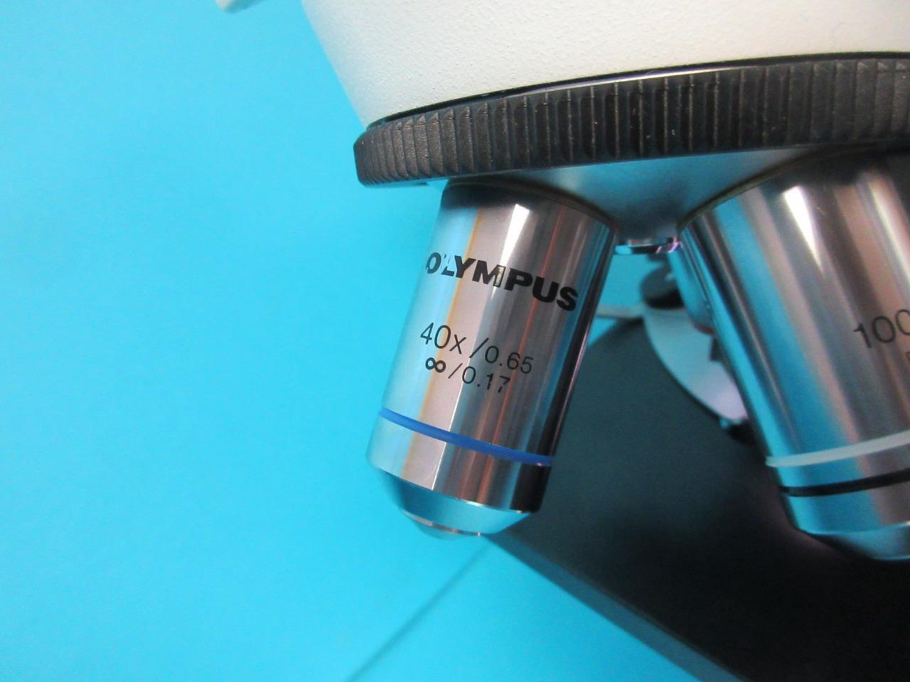 OLYMPUS CX21 BINOCULAR MICROSCOPE PLAN 4X/10X/40X/100X OBJECTIVES 10X EYEPIECES