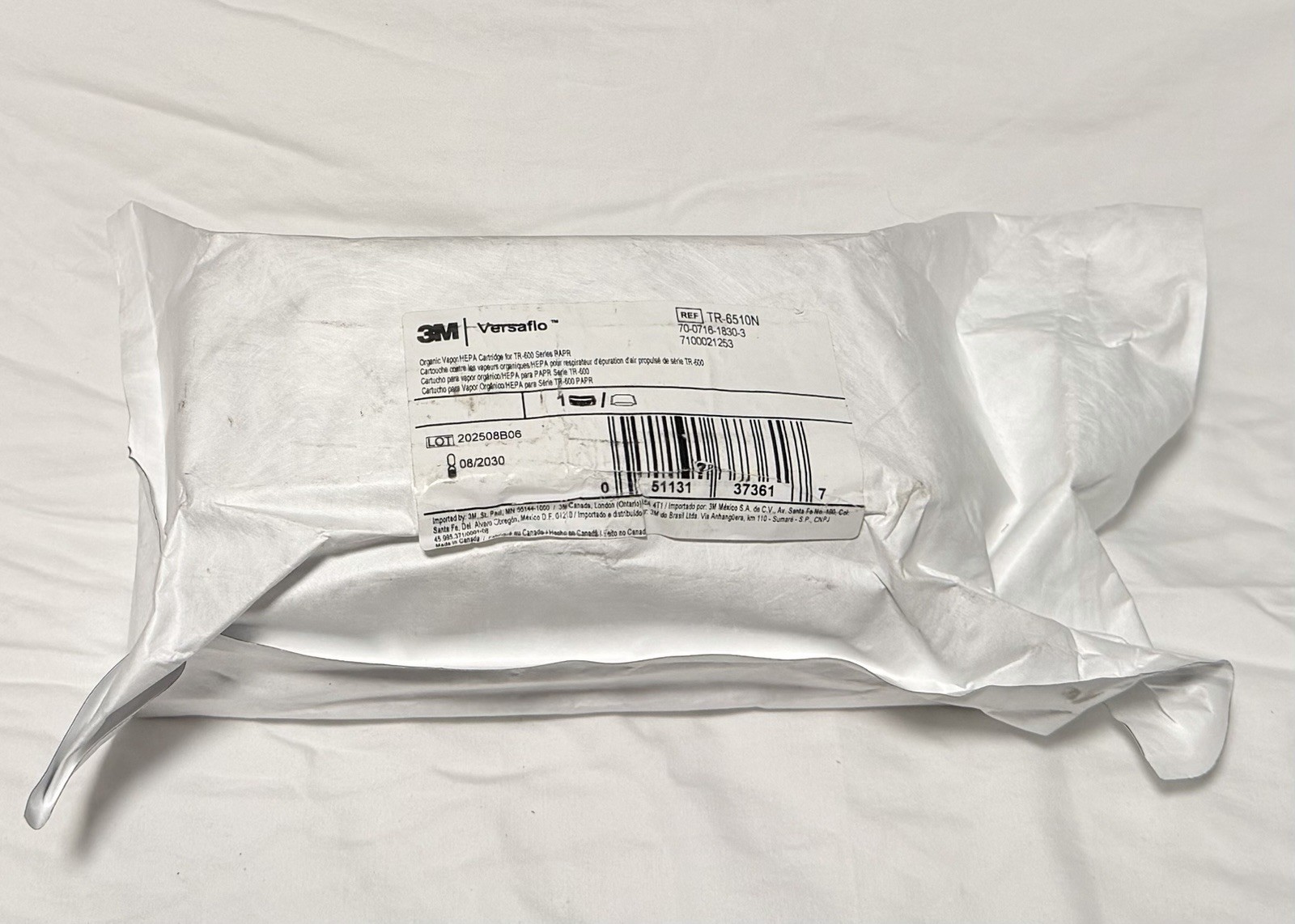 3M Versaflo TR-6510N Organic Vapor HEPA Catridge for TR-600