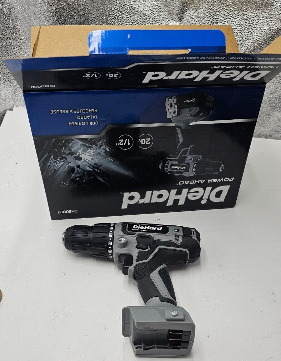 DieHard Power Ahead Drill Driver 20V 1/2" DH80003 Gray Black