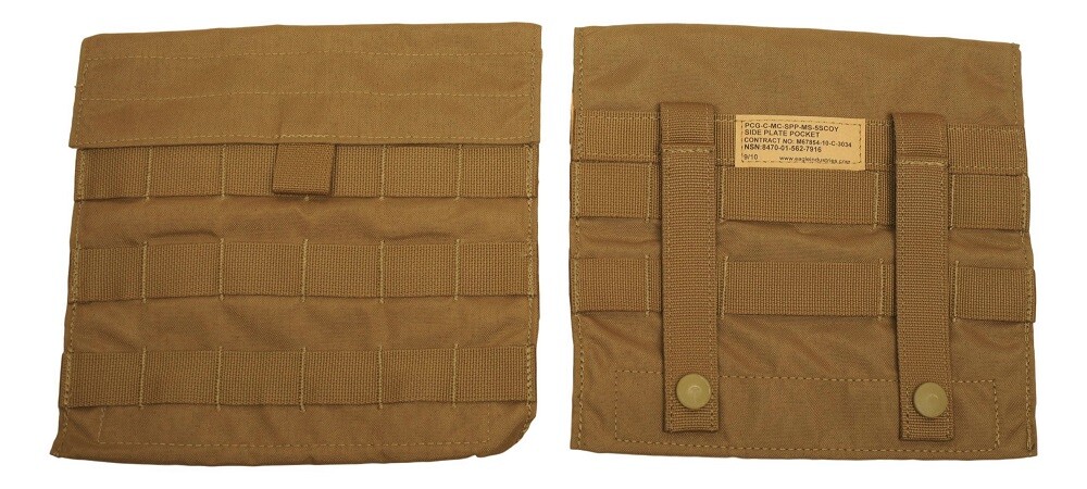 Military Issued(Eagle) Coyote Side Plate Pocket-NEW