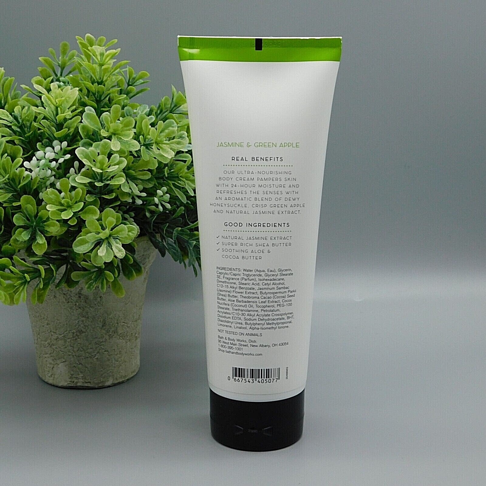 Bath & Body Works Jasmine & Green Apple Body Cream w/ Jasmine Extract 8 oz New