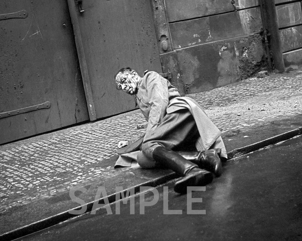 Wounded German Officer during the Prague Uprising 8x10 World War II 2 Photo 640