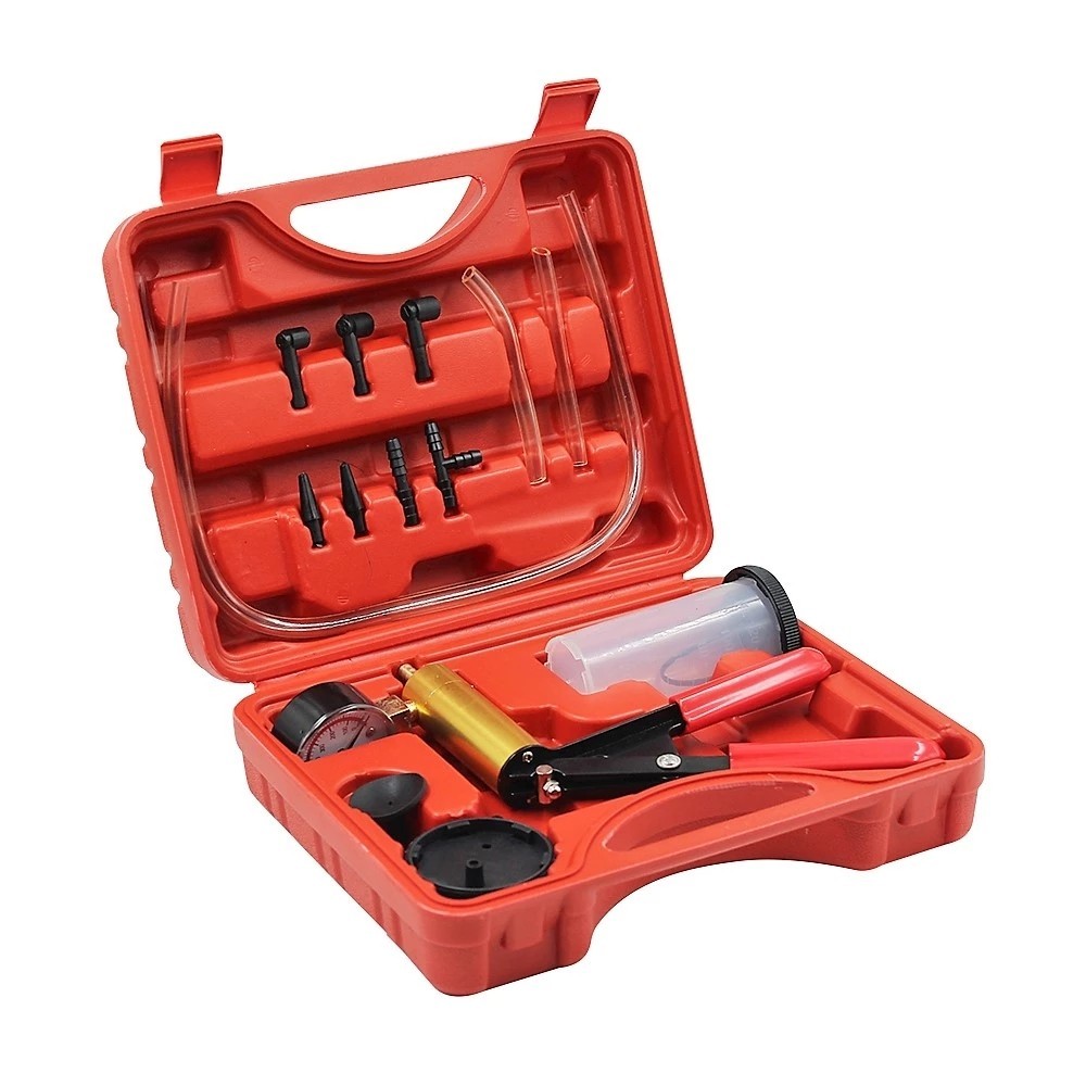 2 In 1 Brake Bleeder & Vacuum Pump Gauge Test Tuner Kit Tools DIY Hand Tools Hot