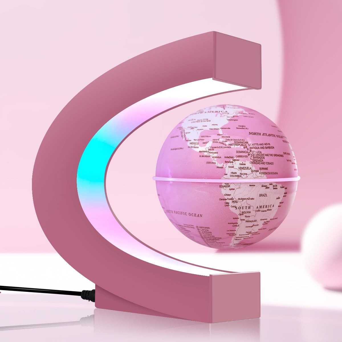 Magnetic Levitating Floating Globe Lamp with 7 Colors, Cool Tech Gadgets Gift...