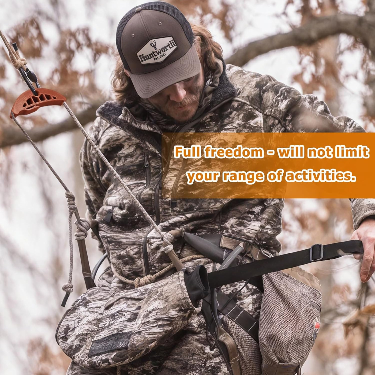 Saddle Bridge Spreader 2-Pack, Hip Pinch Reliever for Tree Saddle Hunting, Quick