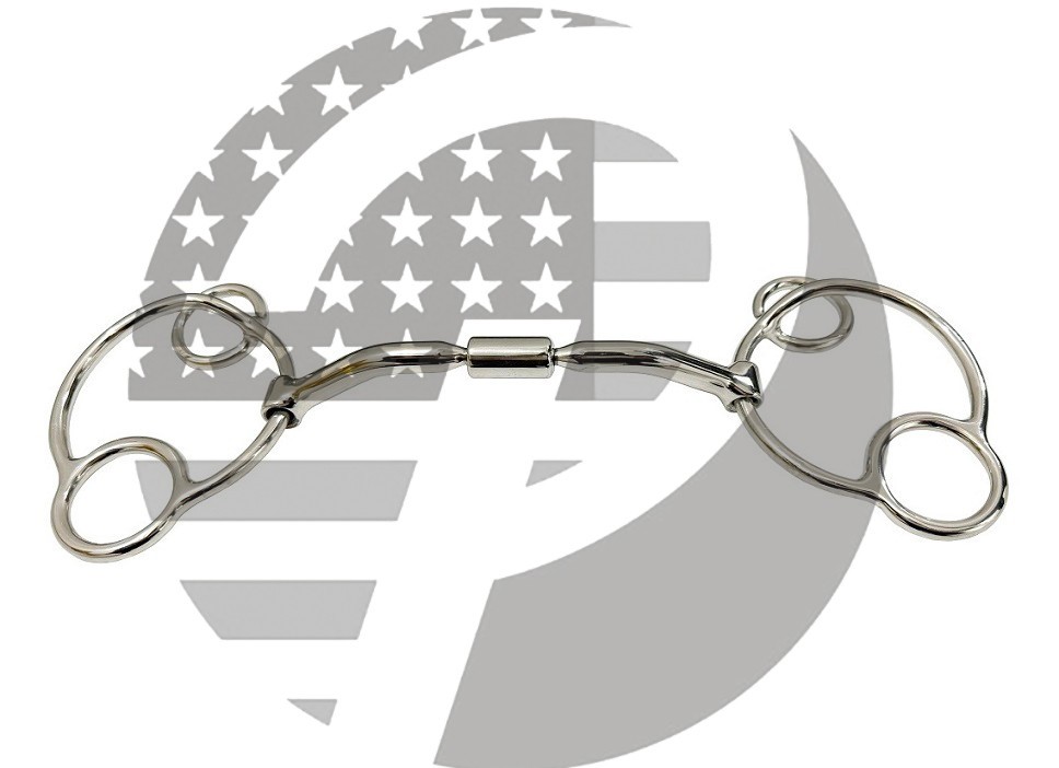 Universal 6 Ring Gag Comfort Barrel Bits, New Myler Snaffle Action Bit