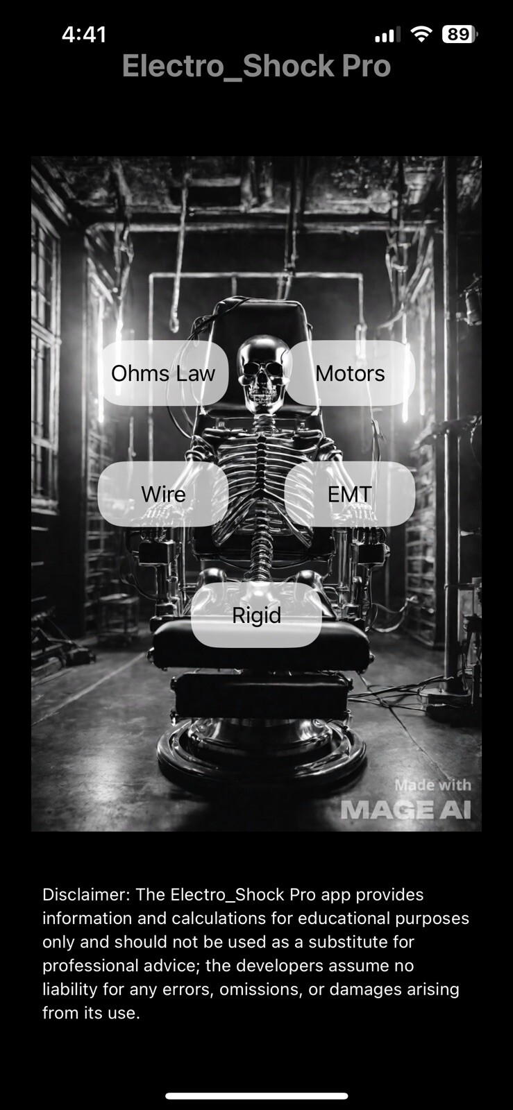 Electrical Tool On The Apple App Store! “Electro_shock Pro”