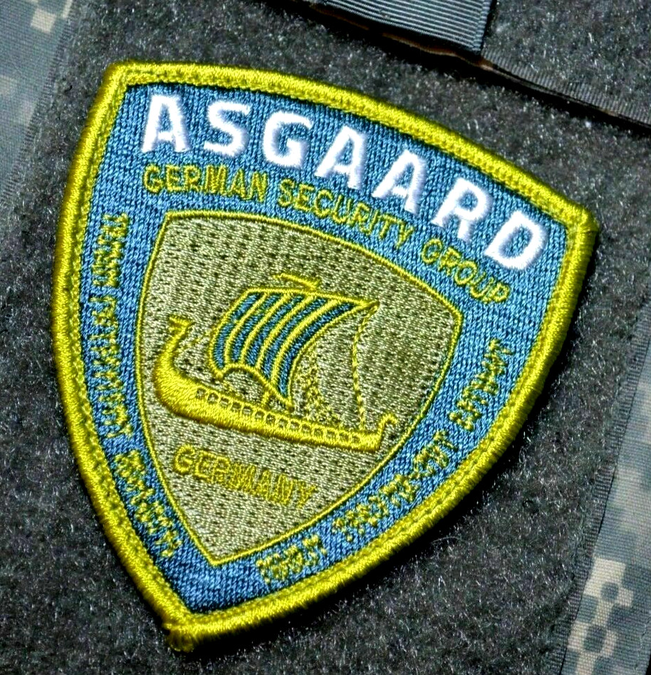 GERMAN PMC DIPLOMATIC SECURITY DSS ASGAARD GSG vêlkrö camo PATCH: BAGHDAD BOY