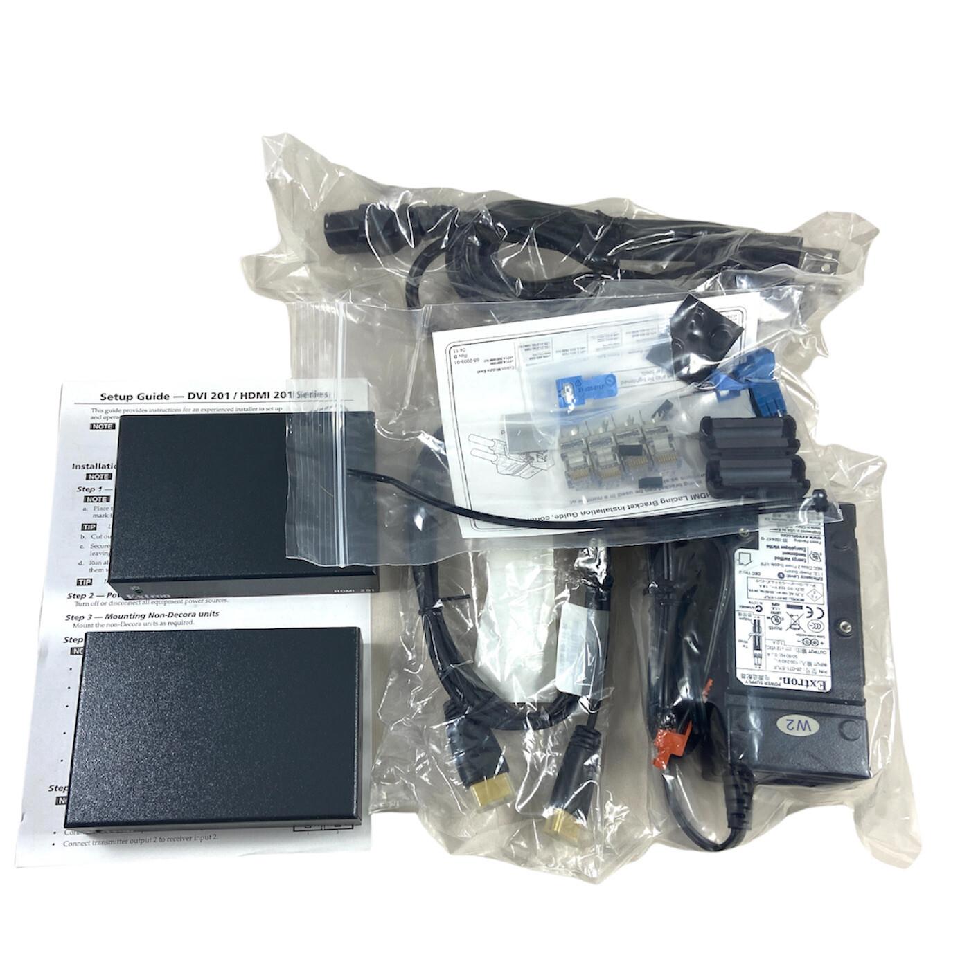 New Extron Electronics DVI HDMI 201 Tx/Rx 60-806-01 Transmitter Receiver Set 