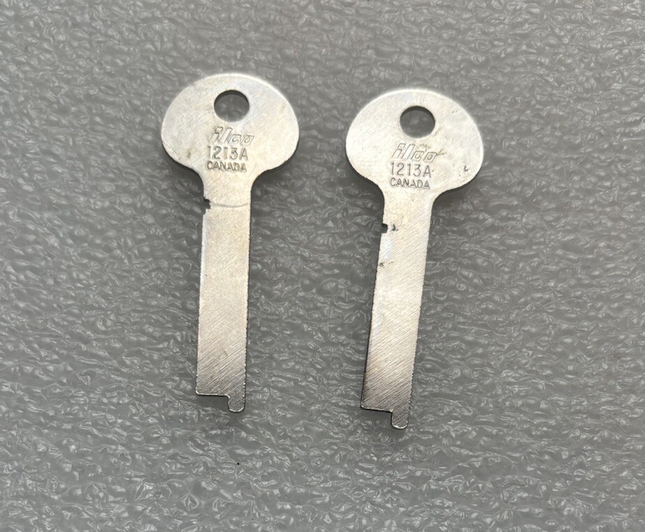 Ilco 1213A Flat Steel Key Blanks, Set of 2 - Locksmith