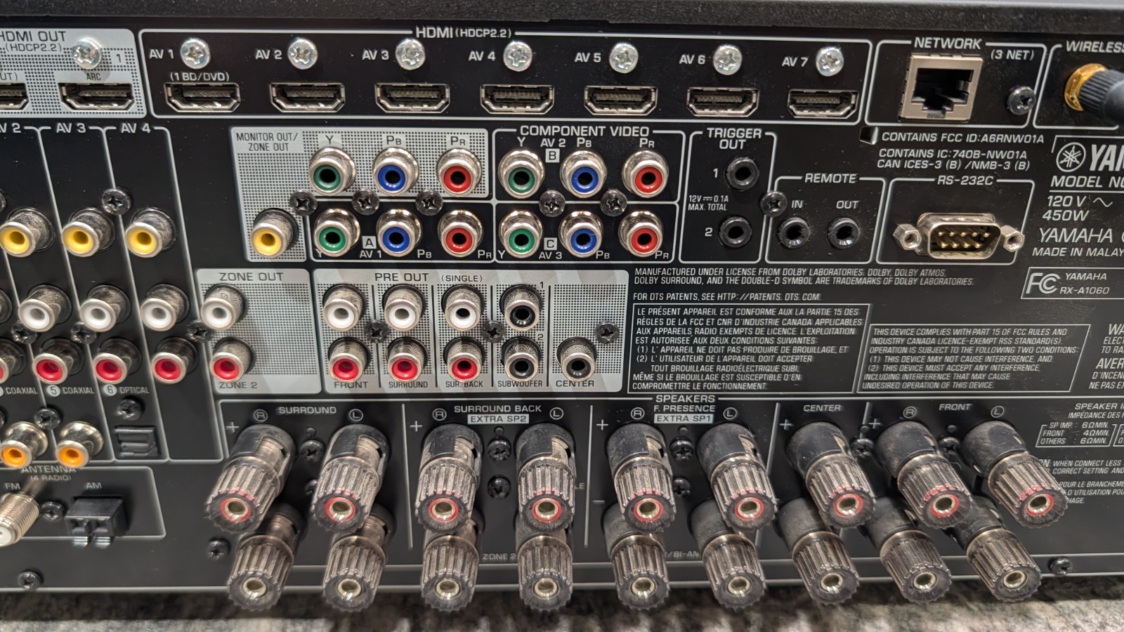 Yamaha AVENTAGE RX-A1060 Receiver Bundle W/ Remote