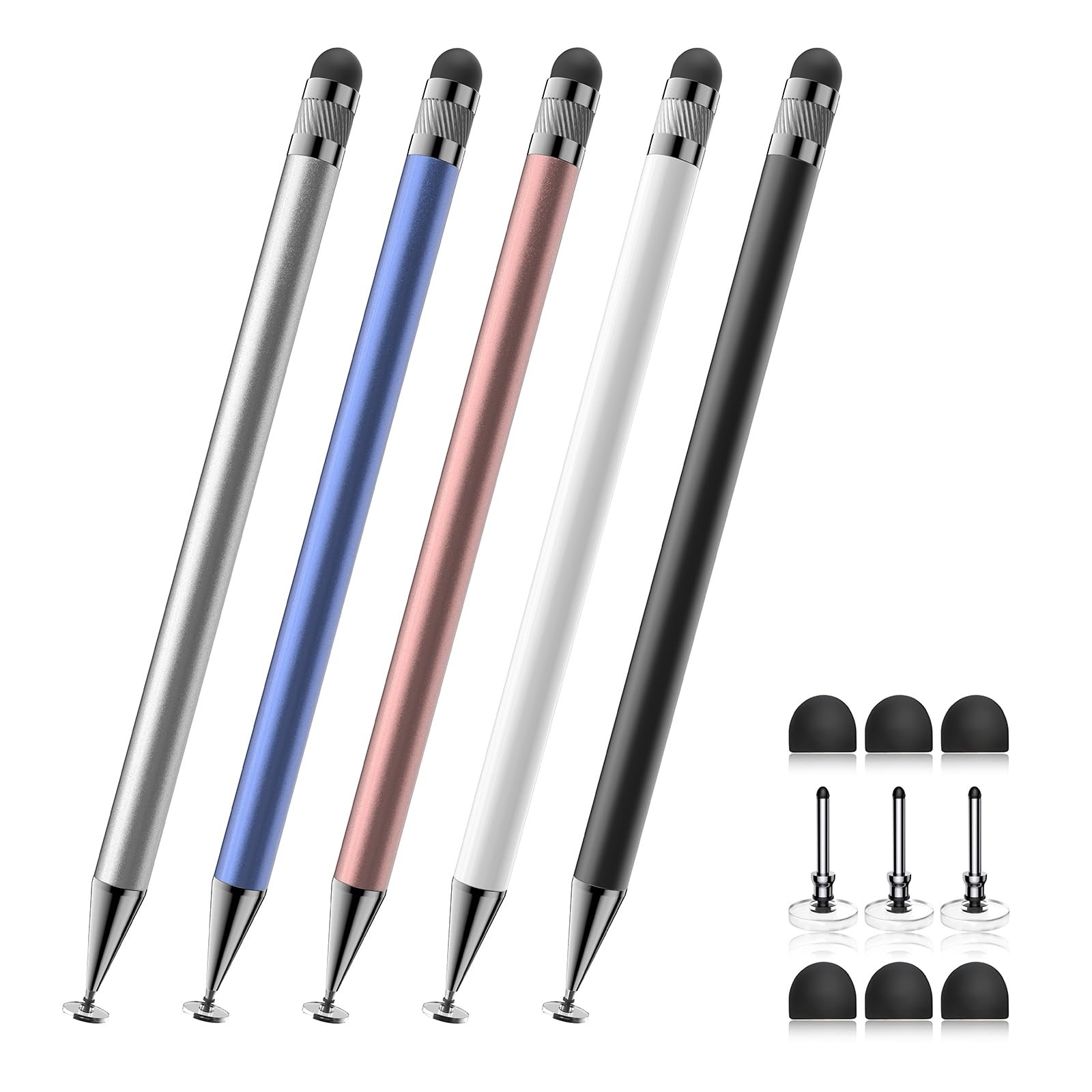 Bopomofo Stylus(5 Pcs),2-in-1 Stylus Pen for Touchscreen,Universal Stylus
