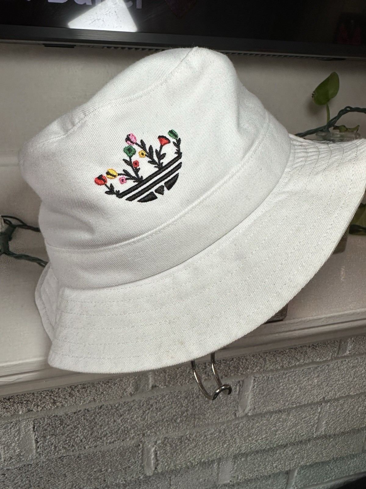 Adidas Unisex Bucket Hat, Logo And Multi Colored Flowers