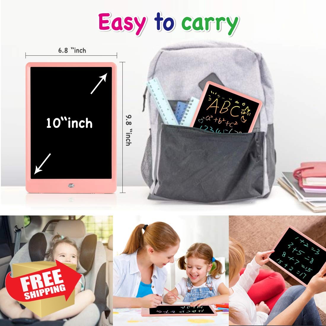 ORSEN 10 Inch Pink LCD Tablet